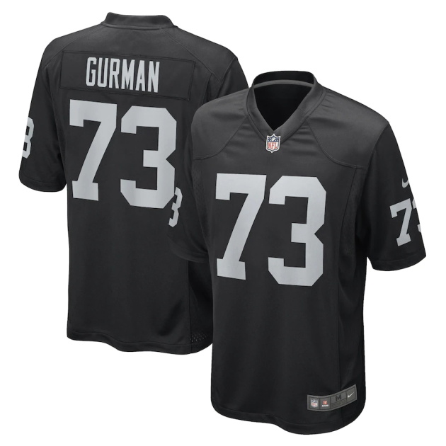 mens nike vitaliy gurman black las vegas raiders game player jersey